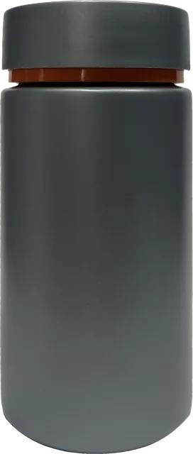 Grey HDPE capsule bottle